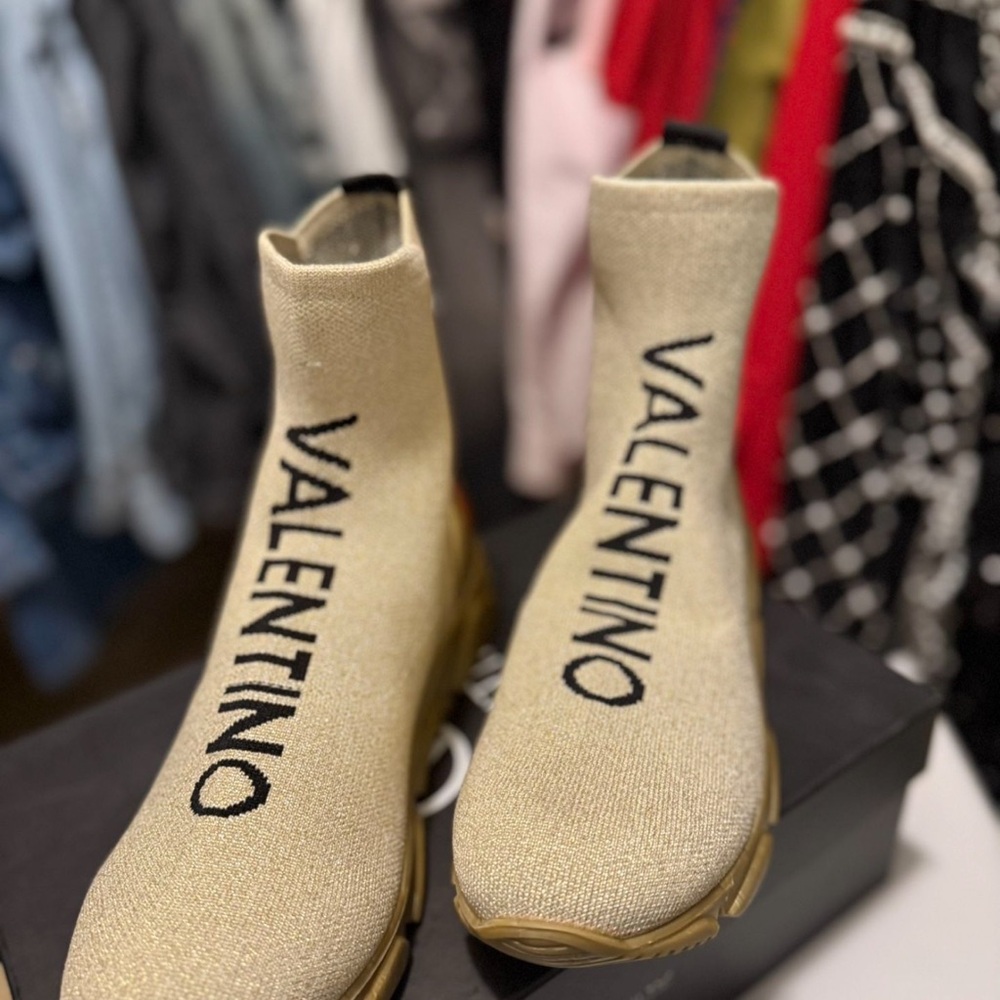 Valentino Beige Sock Sneakers